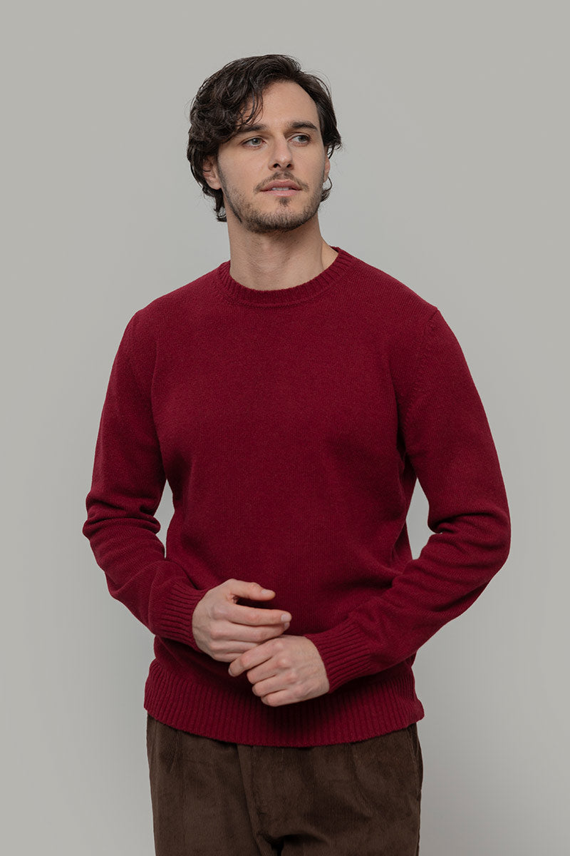roter Pullover Romeo aus recycelter Kaschmirwolle