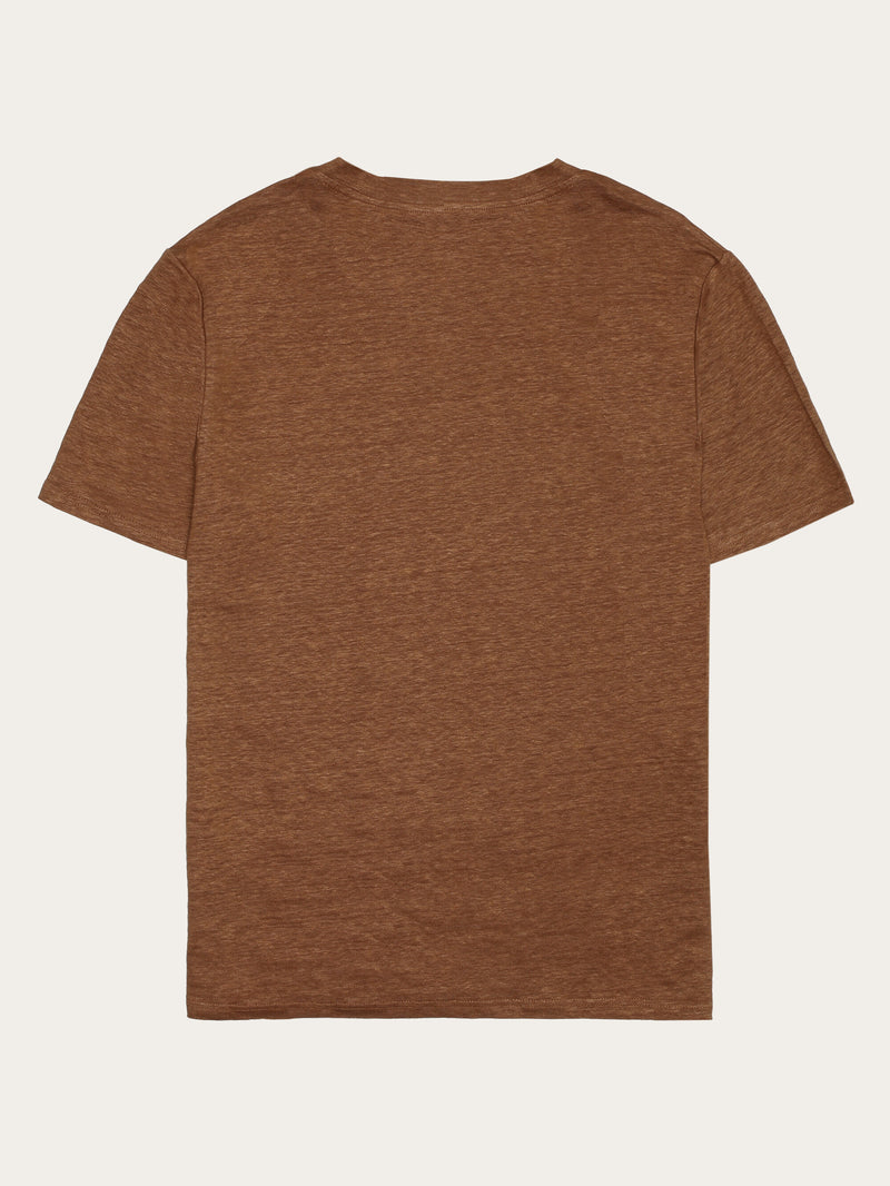 Leinen-T-Shirt ocker