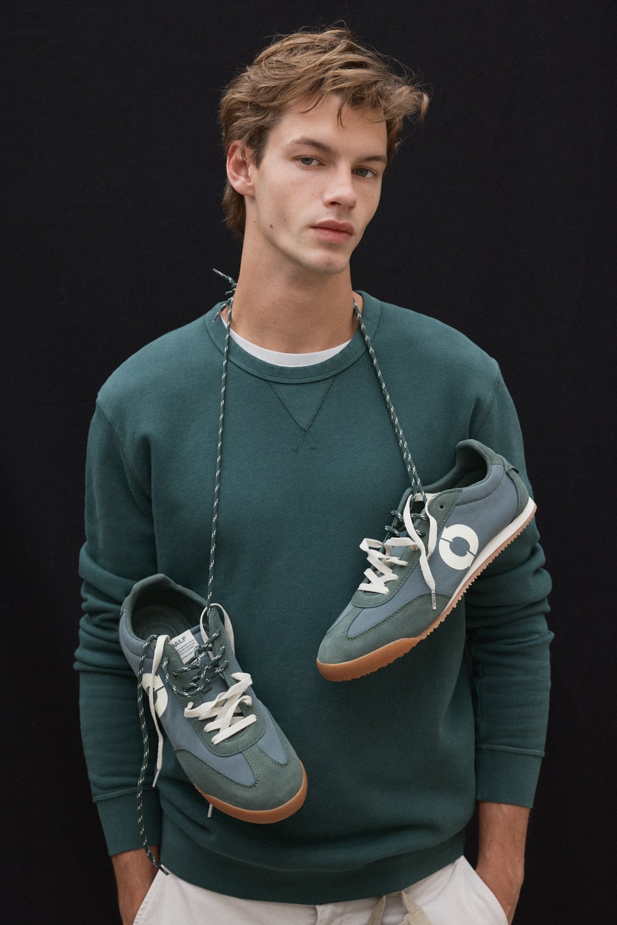 Ecoalf dunkelgrüner Pullover Gola - aus 100% recycelte Baumwolle