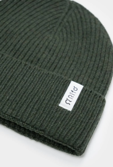 Rifo Marcello grüne Kaschmirmütze unisex recyceltes Kaschmir