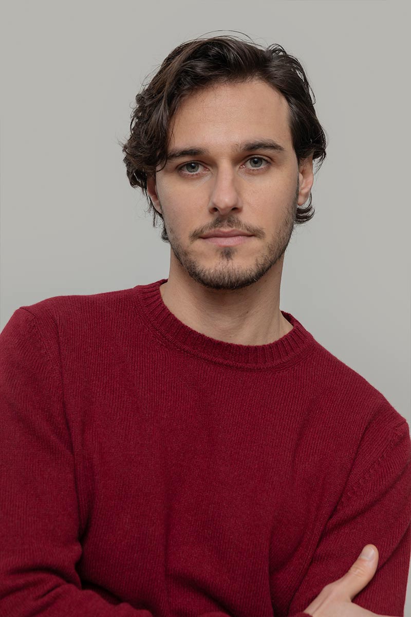 roter Pullover Romeo aus recycelter Kaschmirwolle