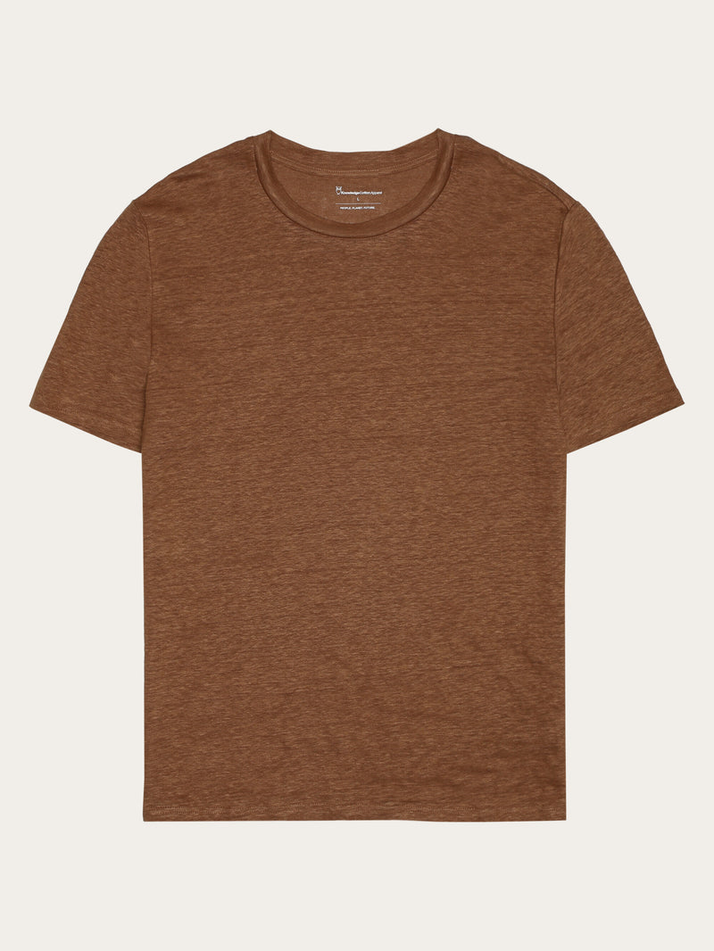Leinen-T-Shirt ocker