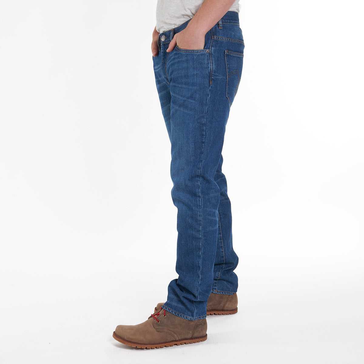 Jeans Herren relaxed Fairjeans washed blue