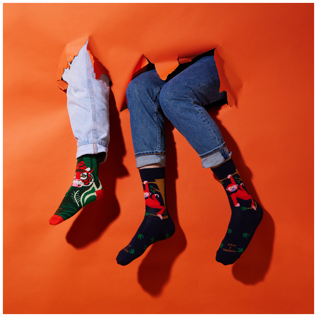 WWF Kindersocken mit Affen aus Bio Baumwolle und Seacell