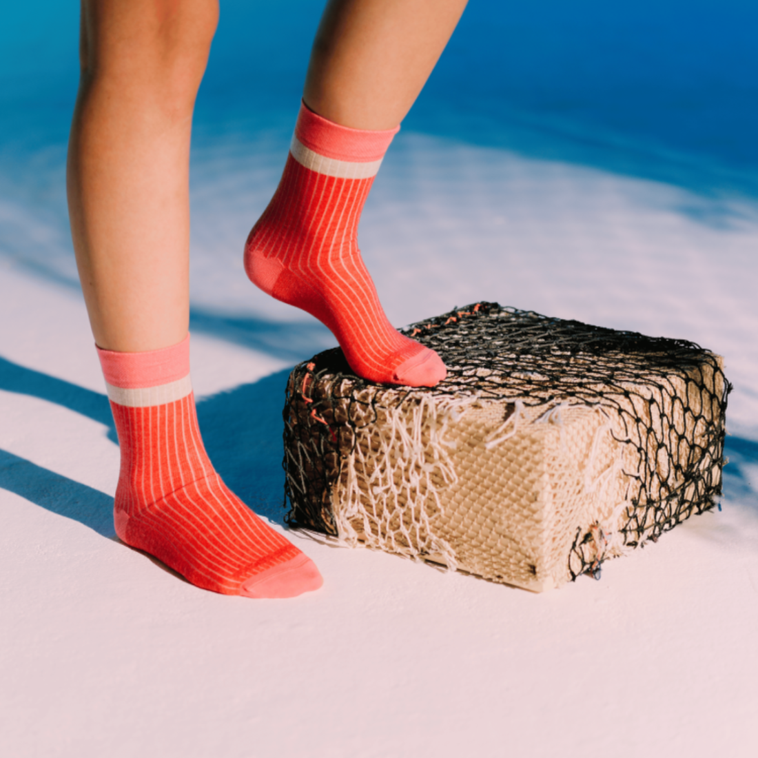 Rosa Sportsocken Healthy Seas Drift aus Econyl & Bio Baumwolle