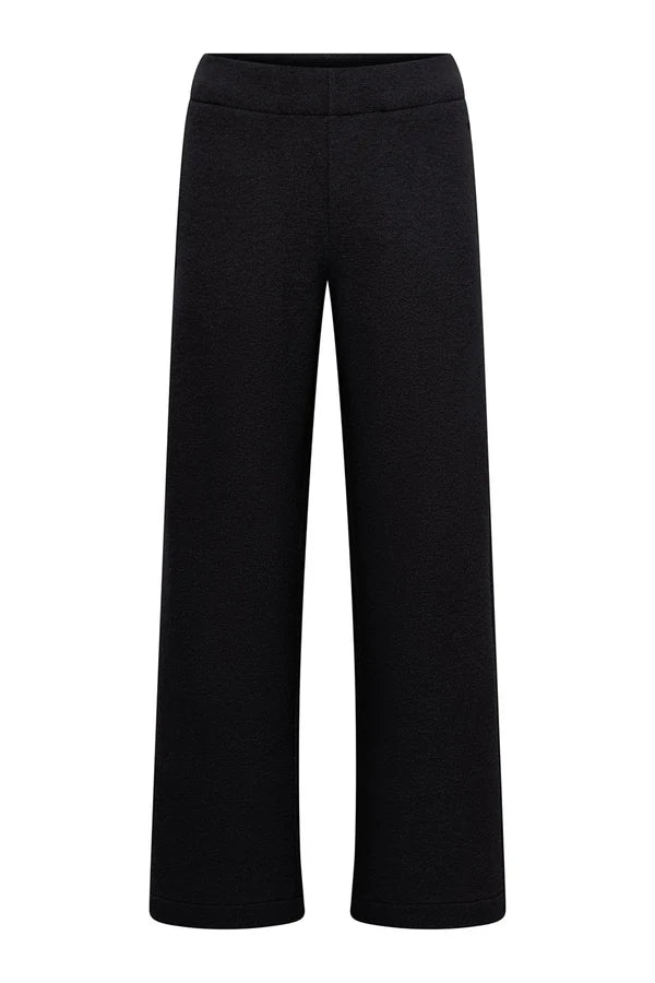 Tranquillo schwarze Wollwalkhose Beckyy - aus RWS-zertifizierter Wolle