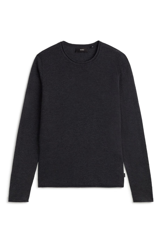 Ecoalf Milo dunkelgrauer dünner Pullover aus Wolle recycelt und Ecovero