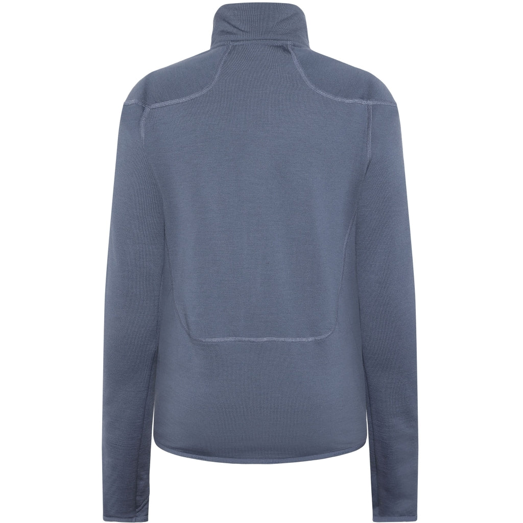 Knowledge Cotton Apparel hellblaue Damen Fleece Jacke ohne Kapuze  aus Merinowolle