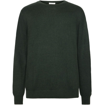 Knowledge Cotton Apparel  Herrenpullover mit Rundhalsausschnitt aus Merinowolle