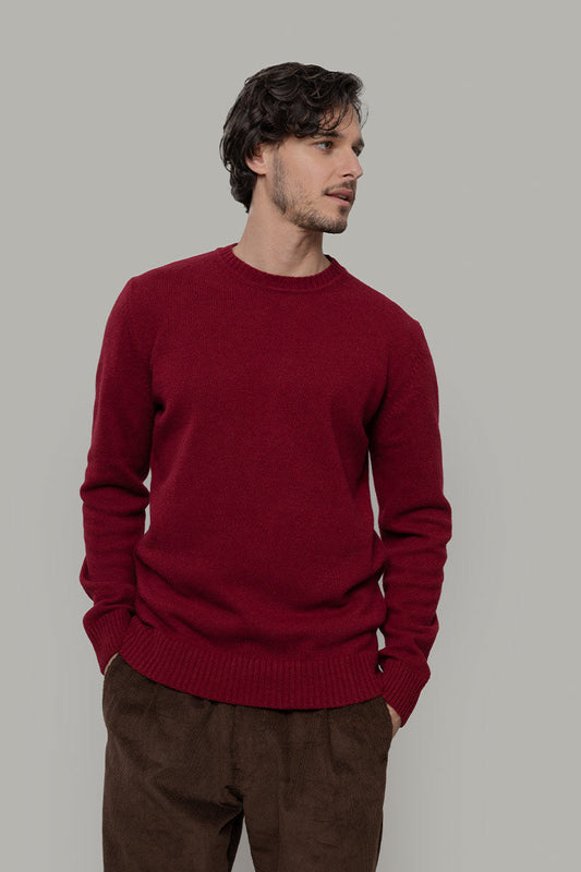roter Pullover Romeo aus recycelter Kaschmirwolle