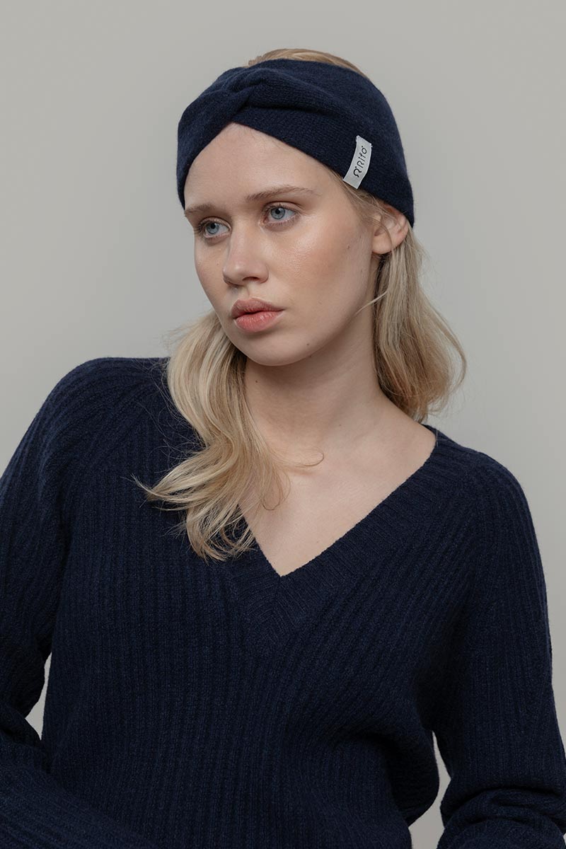 Stirnband aus recycelter Kaschmirwolle