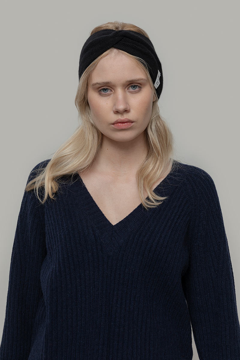 Stirnband aus recycelter Kaschmirwolle