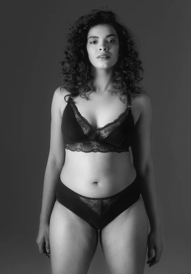 schwarzer Bralette bügelfrei