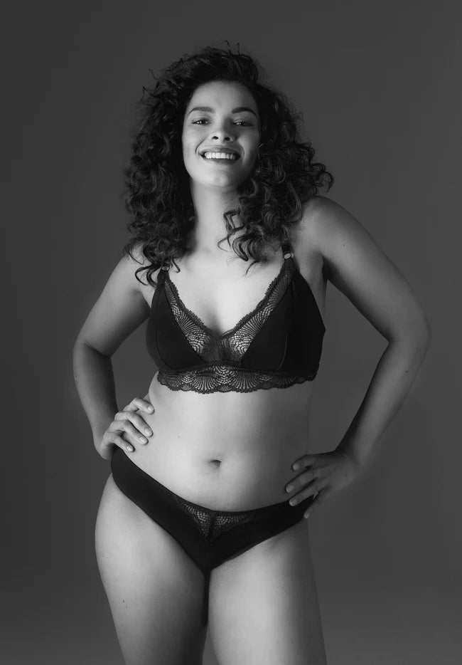 schwarzer Bralette bügelfrei