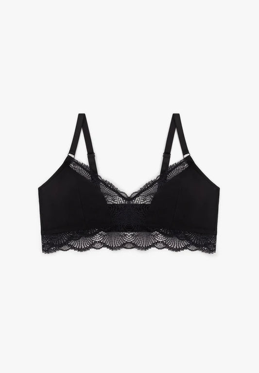 Secondhand schwarzer Bralette bügelfrei