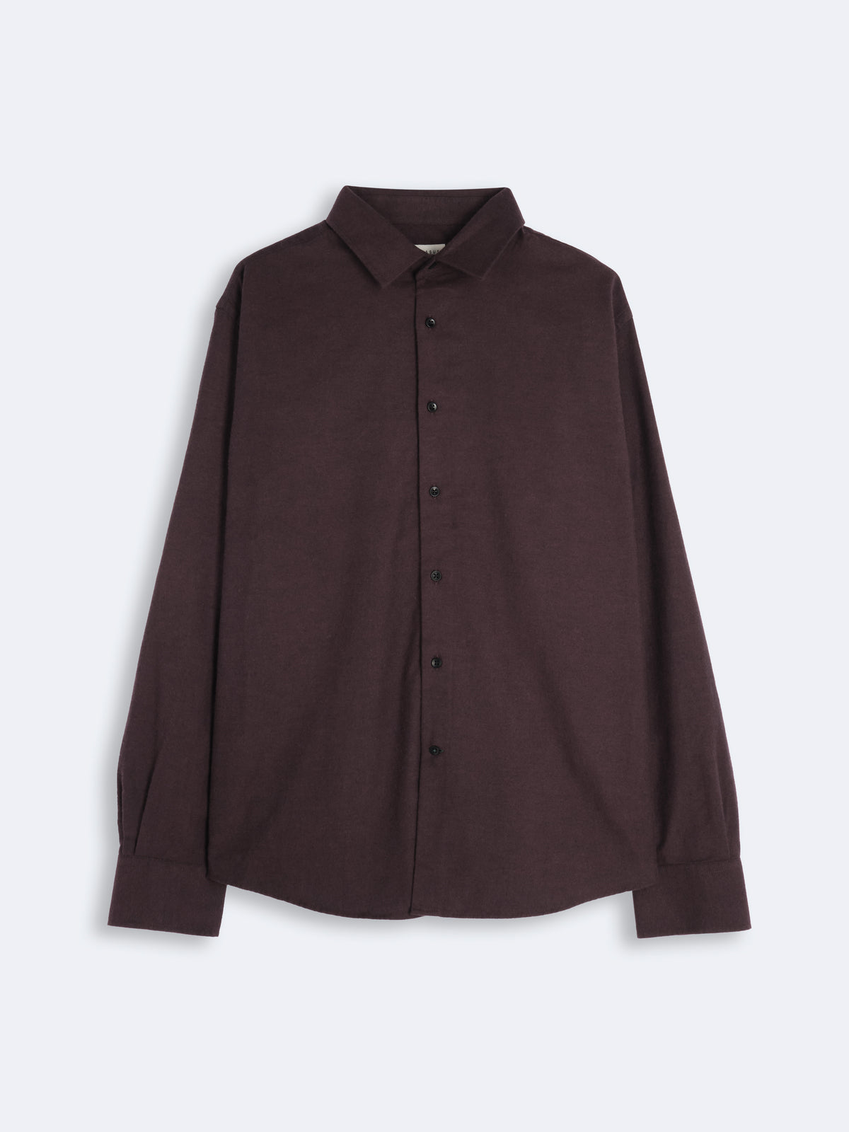 Carpasus dunkelrotes Flanellhemd Castanio - Casual Fit - aus zertifizierter Bio-Baumwolle