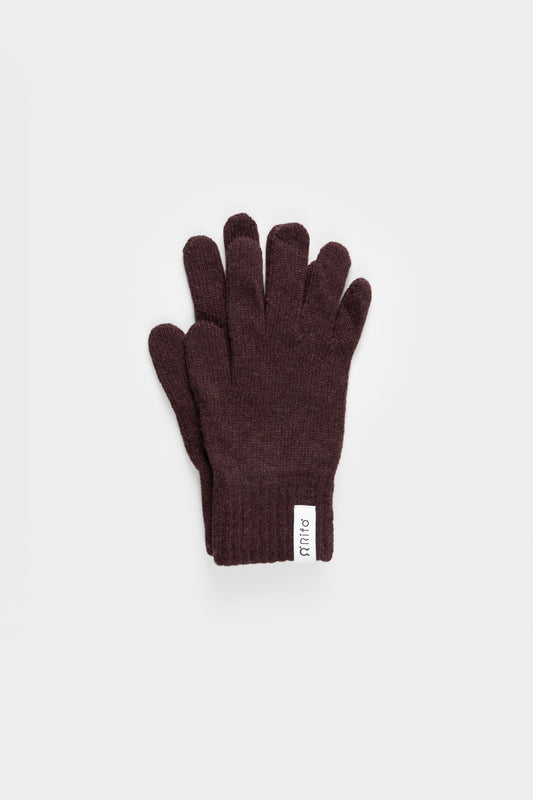 Rifo Anita braune Damenhandschuhe aus recyceltes Kaschmir