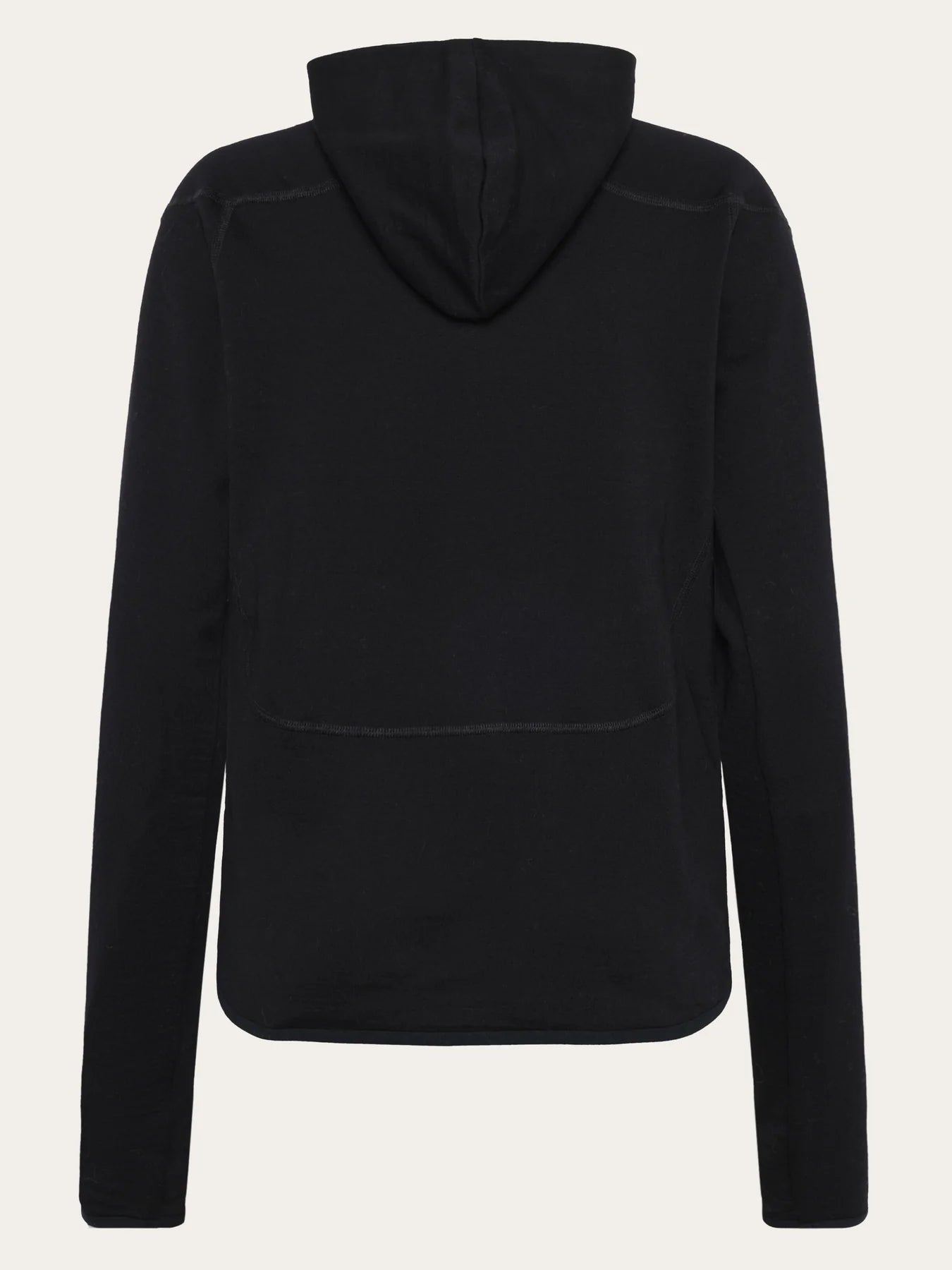 Schwarzer Merino Fleece Jacke