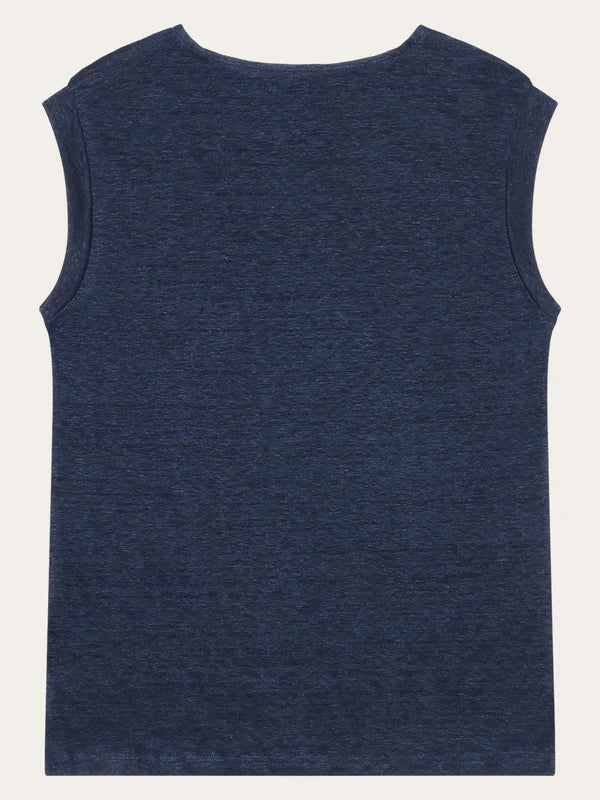 Ärmelloses T-Shirt aus Leinen