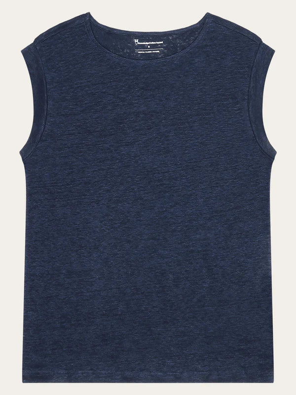 Ärmelloses T-Shirt aus Leinen