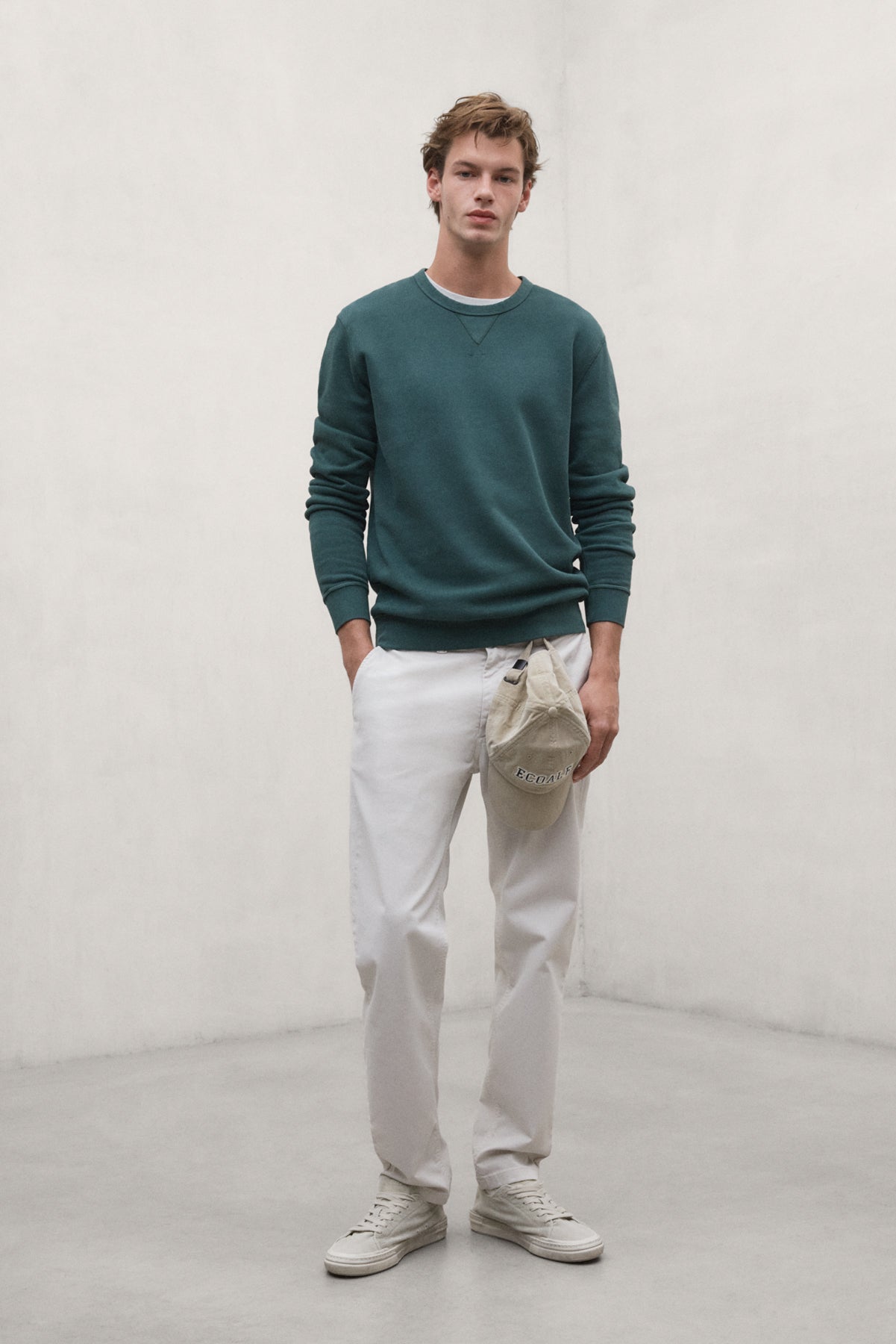 Ecoalf dunkelgrüner Pullover Gola - aus 100% recycelte Baumwolle