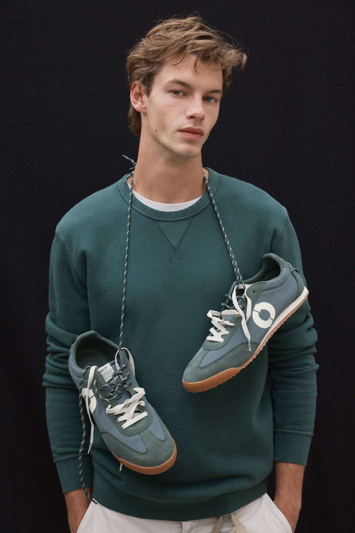 Ecoalf dunkelgrüner Pullover Gola - aus 100% recycelte Baumwolle