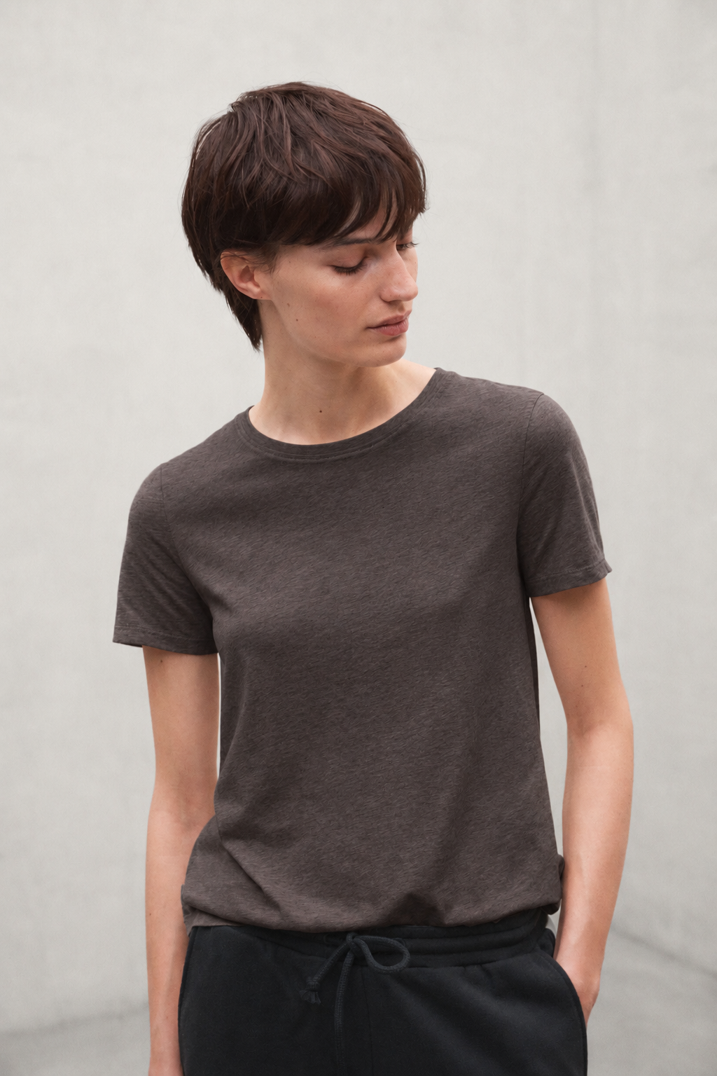 Ecoalf T-Shirt Lake - braunes T-Shirt aus Bio-Baumwolle und TENCEL™ Lyocell