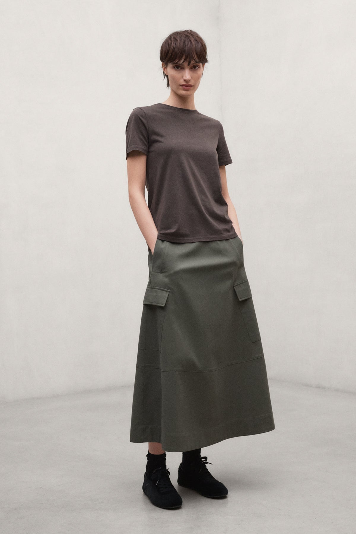 Ecoalf T-Shirt Lake - braunes T-Shirt aus Bio-Baumwolle und TENCEL™ Lyocell
