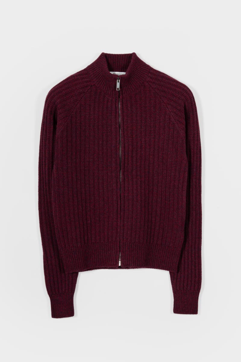 Damen Cardigan Ornella mit Reisverschluss aus recycelter Wolle