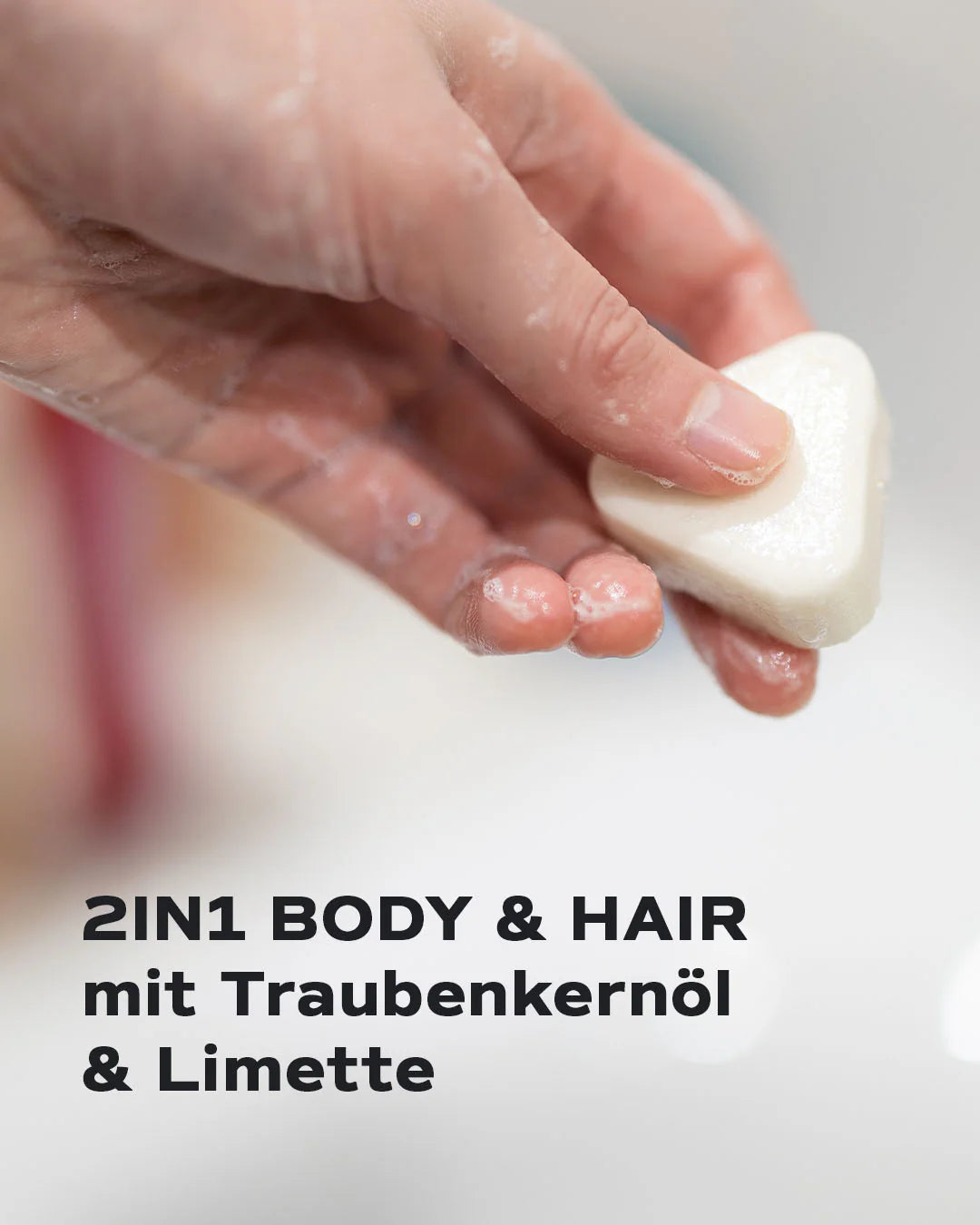 2 in 1 festes Schampoo für Körper und Haare
