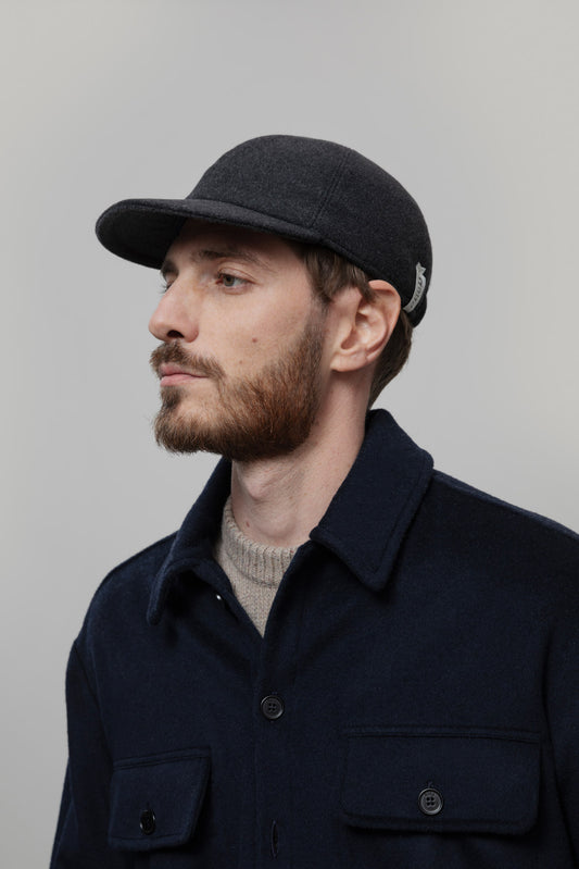 Rifo Basecap Ted graue Kappe unisex recycelte Wolle