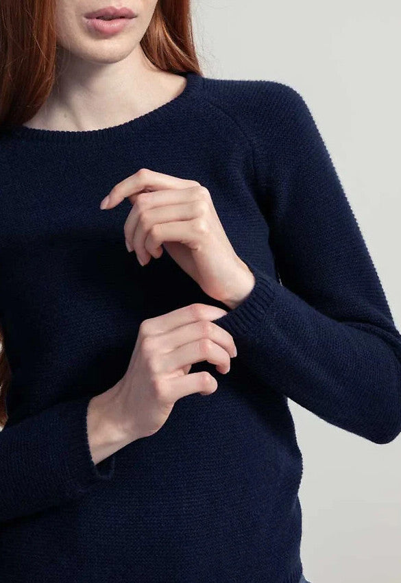 Blauer Kaschmir Pullover Giulietta