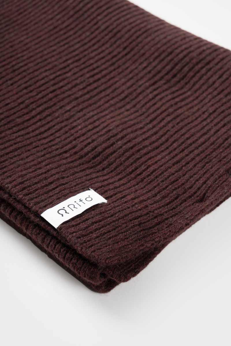 Rifo Federico dunkelbrauner Schal unisex recyceltes Kaschmir