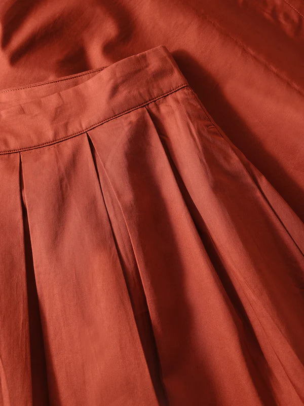Plisseerock aus Satin