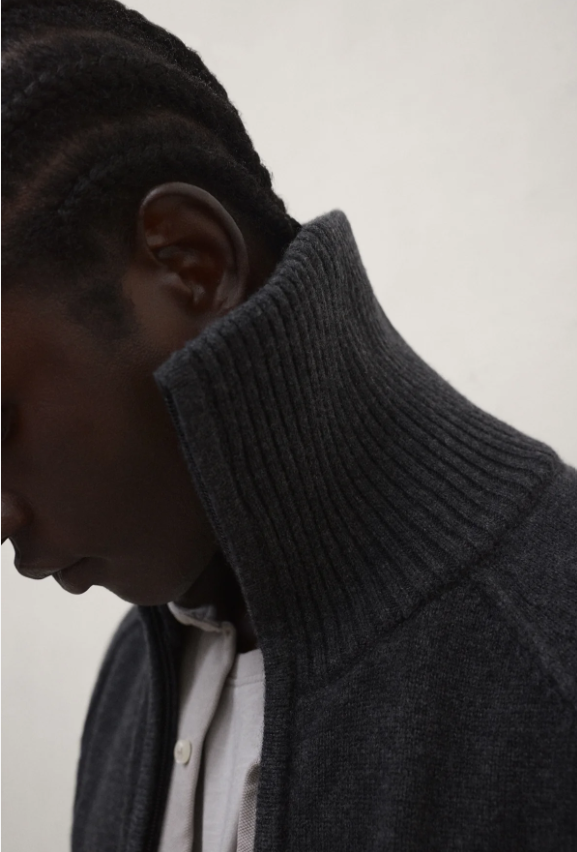 Ecoalf Ubedo – Wollpullover mit Reissverschluss und hohem Kragen aus recycelter Wolle