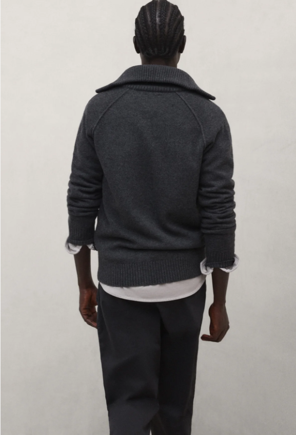 Ecoalf Ubedo – Wollpullover mit Reissverschluss und hohem Kragen aus recycelter Wolle