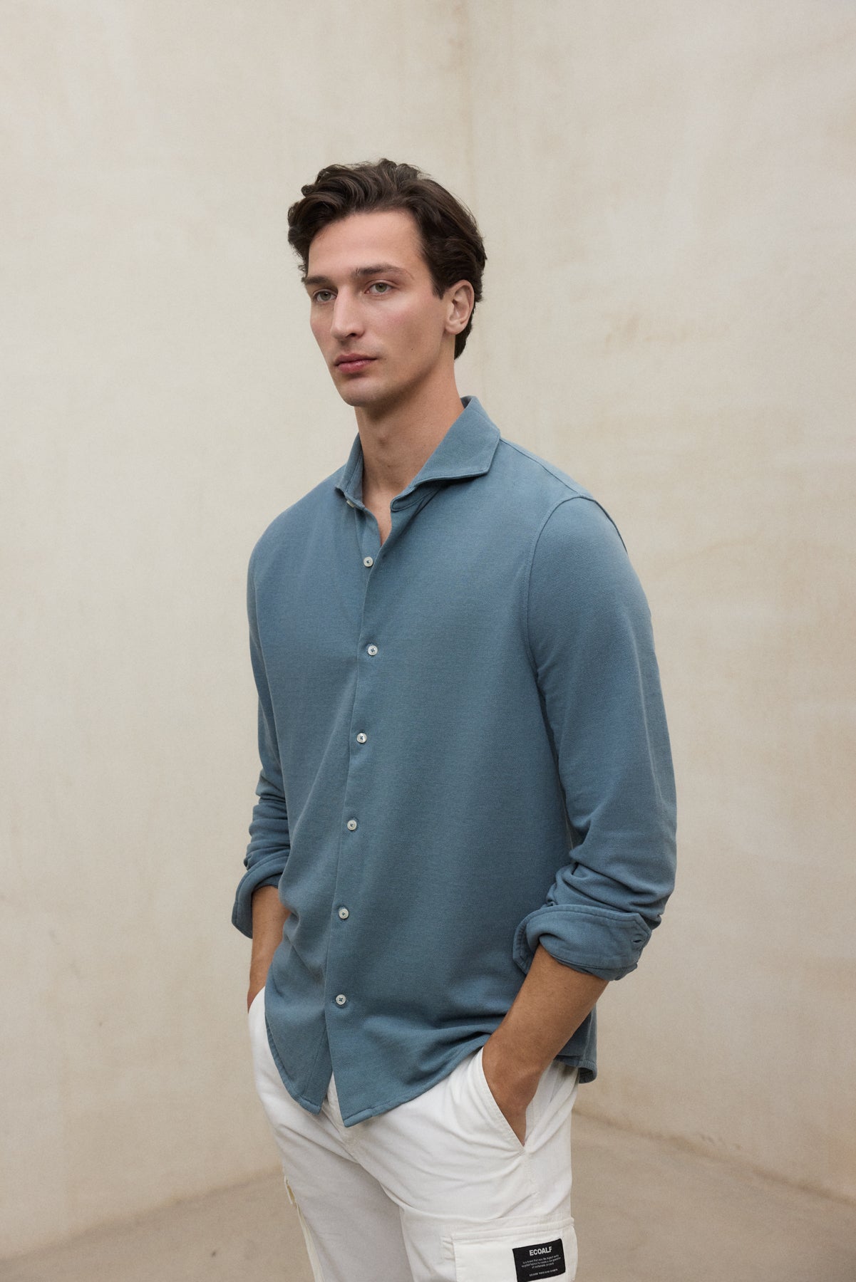 HEMD GOTHAM BLAUGRAU