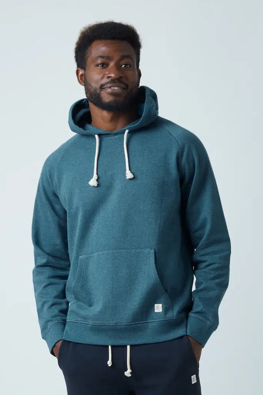 Petrol Melange Hoodie Herren