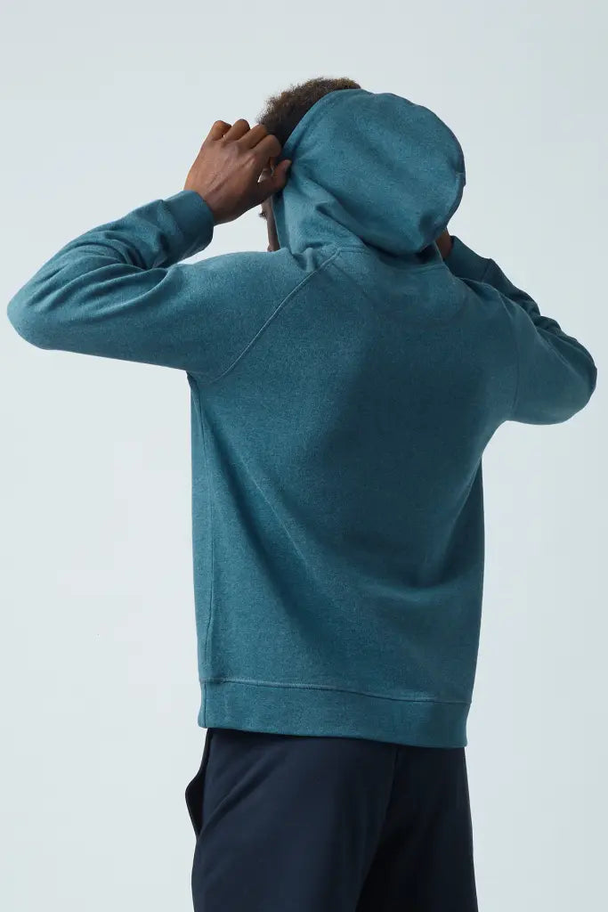 Petrol Melange Hoodie Herren