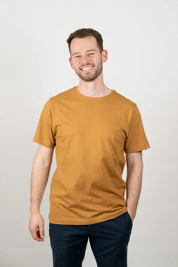 ZRCL Foxdrum Herren T-Shirt senfgelb 100% Bio-Baumwolle