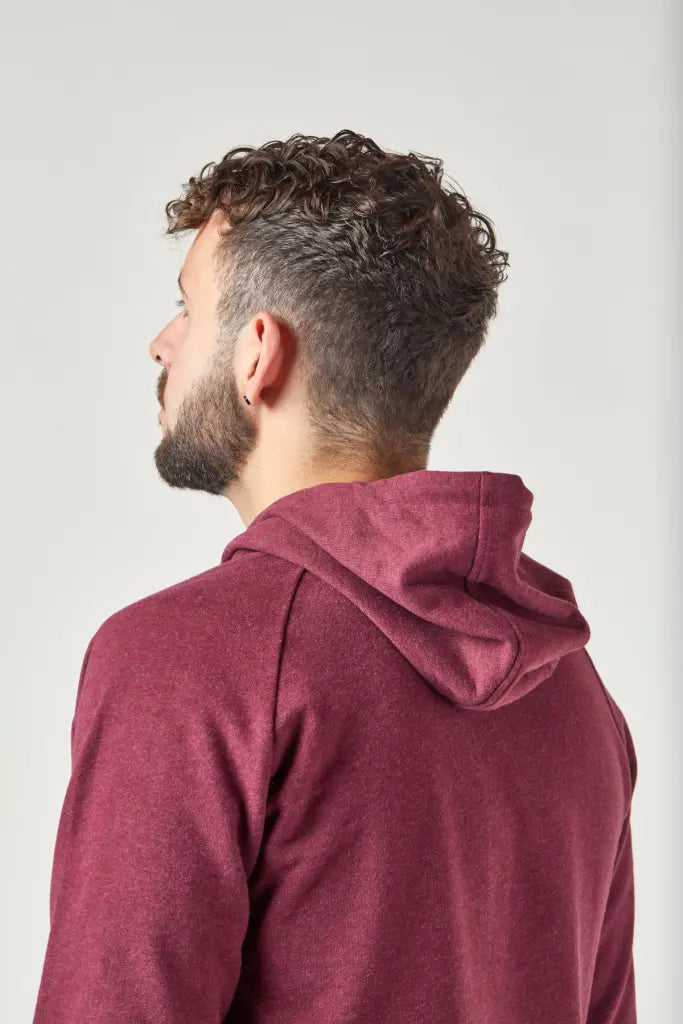 Dark Wine Zip Hoodie Herren