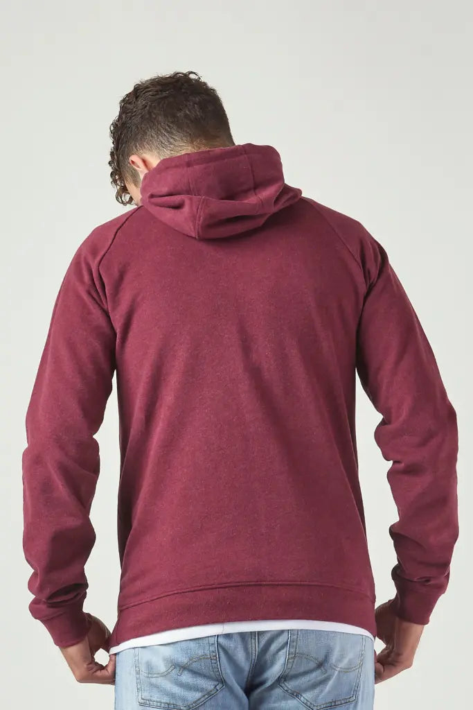 Dark Wine Zip Hoodie Herren