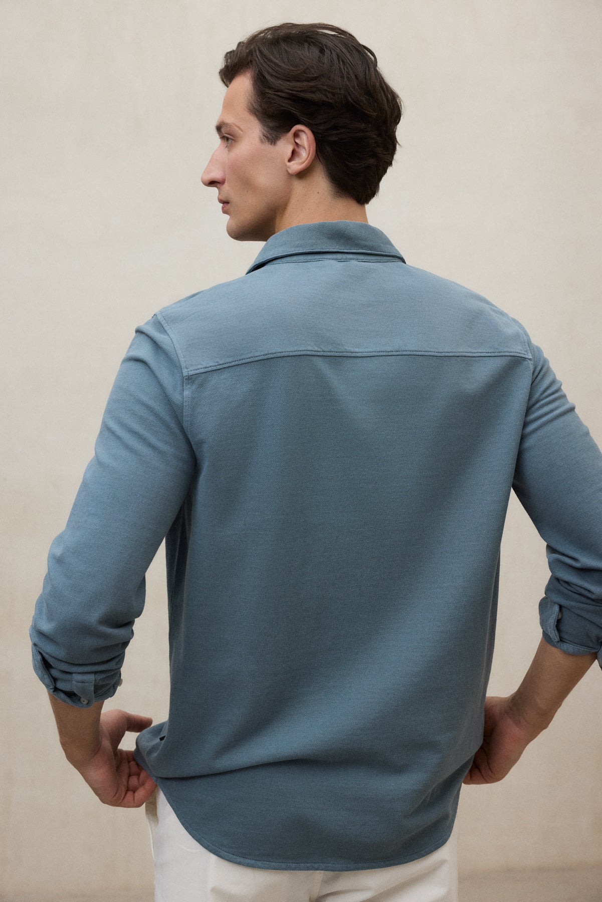 HEMD GOTHAM BLAUGRAU