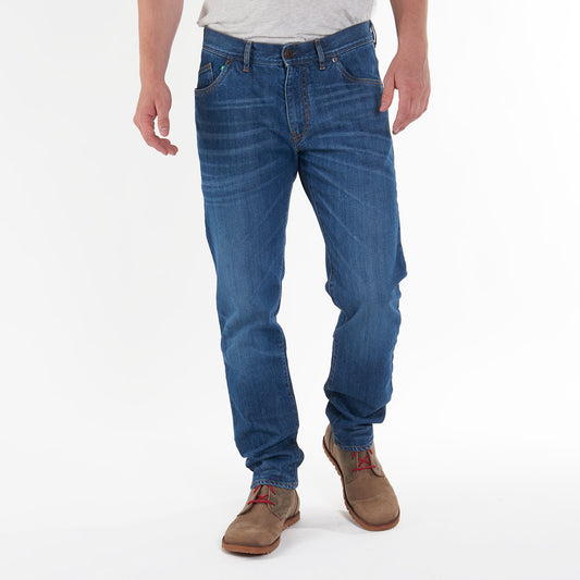 Jeans Herren relaxed Fairjeans washed blue