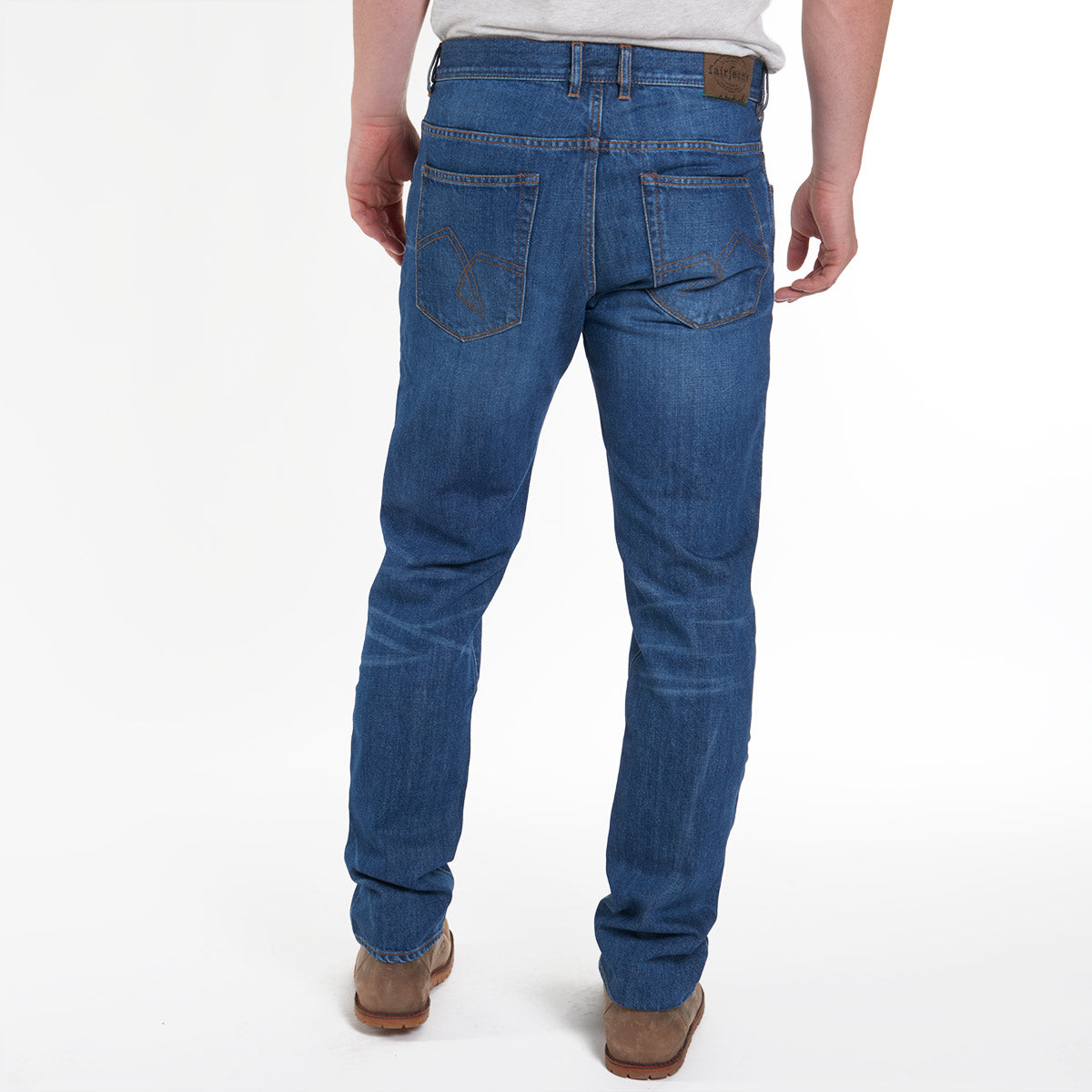 Jeans Herren relaxed Fairjeans washed blue