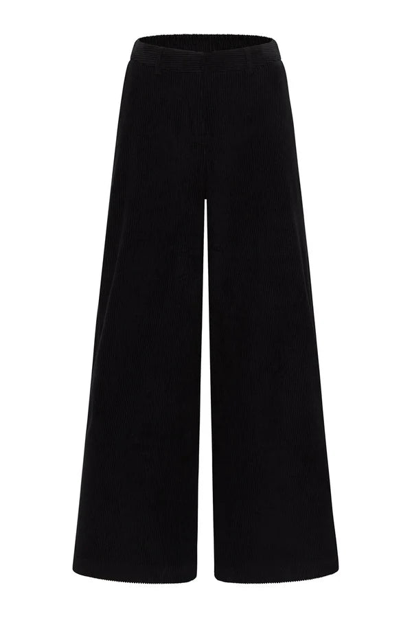 Tranquillo schwarze Cordhose Paolaa -  aus GOTS-zertifizierte Bio-Baumwolle