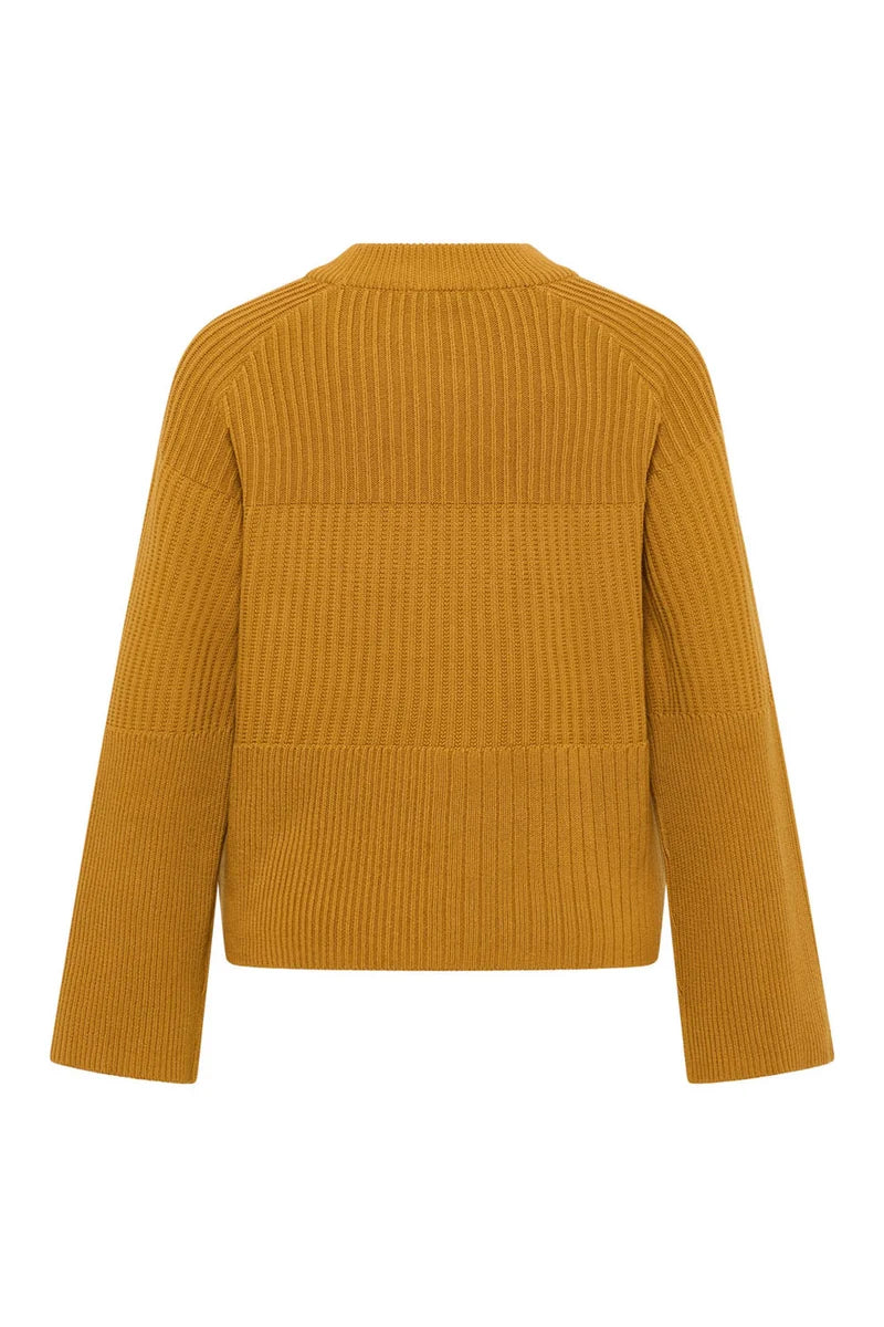 Tranquillo helbrauner Strickpullover Sunnaa -  aus GOTS-zertifizierte Bio-Baumwolle