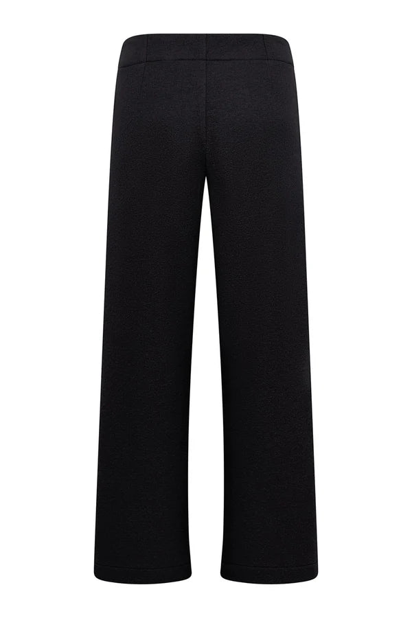 Tranquillo schwarze Wollwalkhose Beckyy -  aus RWS-zertifizierter Wolle