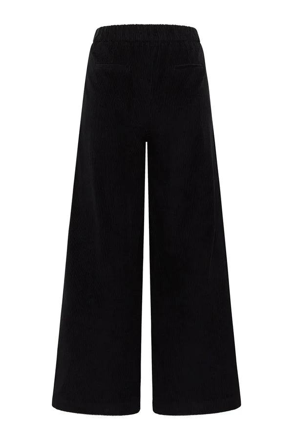 Tranquillo schwarze Cordhose Paolaa -  aus GOTS-zertifizierte Bio-Baumwolle