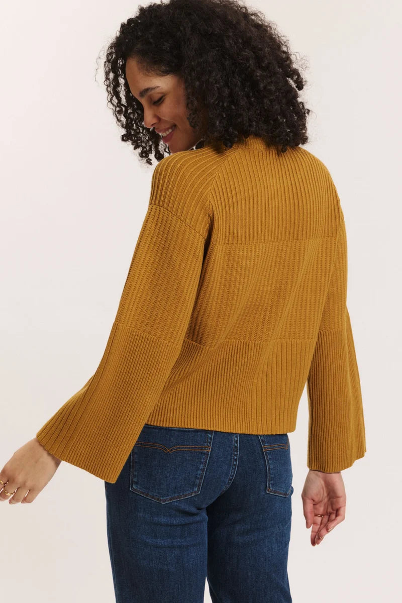 Tranquillo helbrauner Strickpullover Sunnaa -  aus GOTS-zertifizierte Bio-Baumwolle